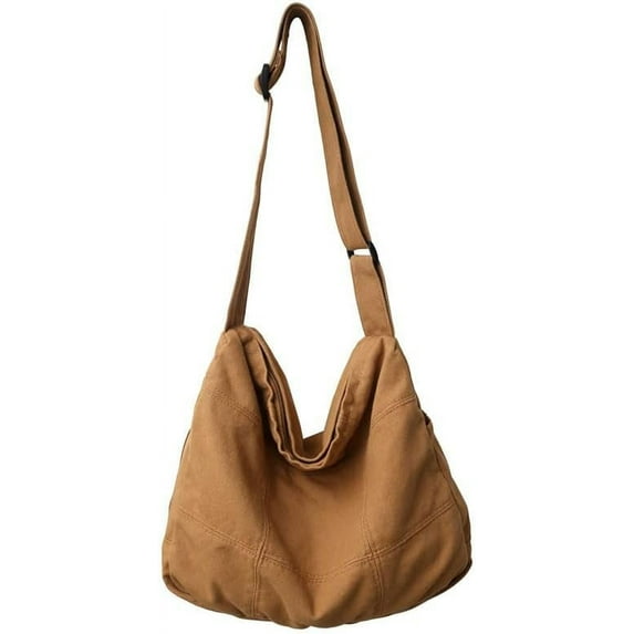Kukuzhu Grunge Harajuku Causal Tote Bag Punk Crossbody Bag Japanese Emo Hobo Bag Hippie Causal Vintage Shoulder Bag (Brown,One size)