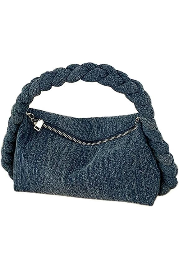 Handbags for Women Retro Denim Crossbody Bag Chic 90s Hobo Handbags Y2K Purse Medium Tote Bag