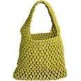thumbnail image 1 of Kukuzhu Handwoven Hobo Bag for Women Bucket Bag Cotton Rope Crochet Totes Hollow String Handbags Summer Beach Purses, 1 of 4