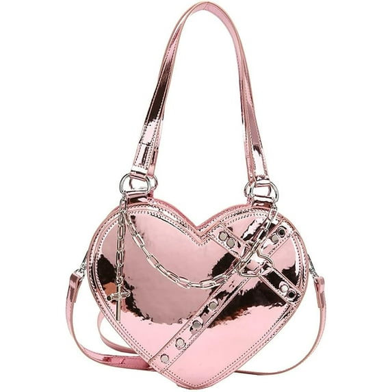 Kukuzhu Heart Hobo Bag for Women Small Tote Y2k Bags Shoulder Bag Chic Crossbody Bag Satchel Gift 2023