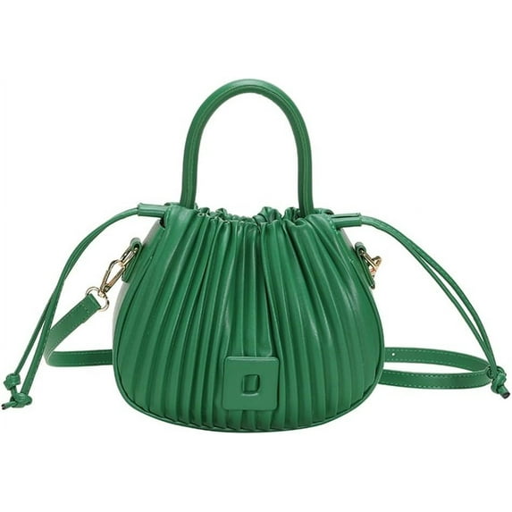 Kukuzhu Hobo Bag Small Purse Women Leather Shoulder Bag Pleat Fashion Cute Designer Handbag