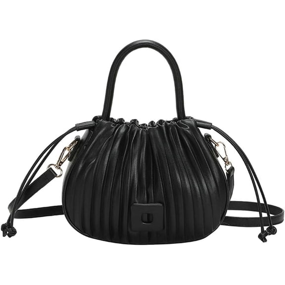 Kukuzhu Hobo Bag Small Purse Women Leather Shoulder Bag Pleat Fashion Cute Designer Handbag