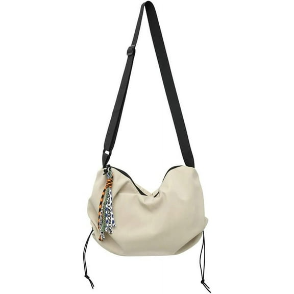 Kukuzhu Hobo Bag Women Chic Tote Bag Stylish Students Casual Nylon Soft Shoulder Bag