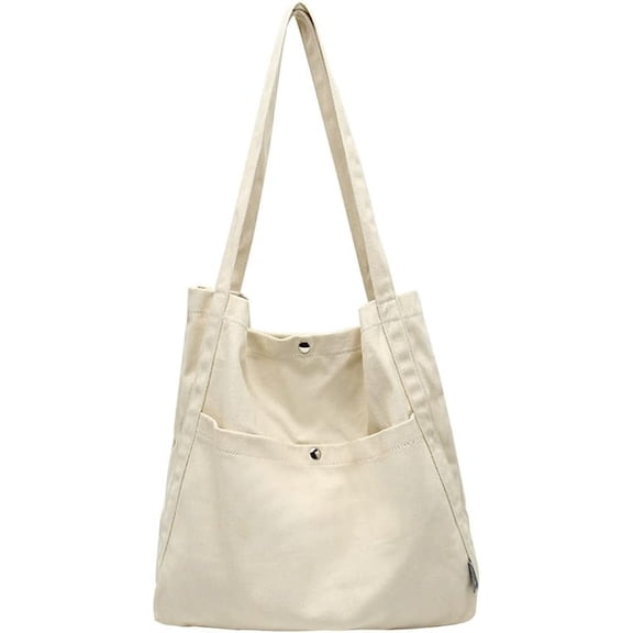 Kukuzhu Hobo Bag Women Chic Tote Bag Stylish Students Large Casual Canvas Bag Shoulder Bag