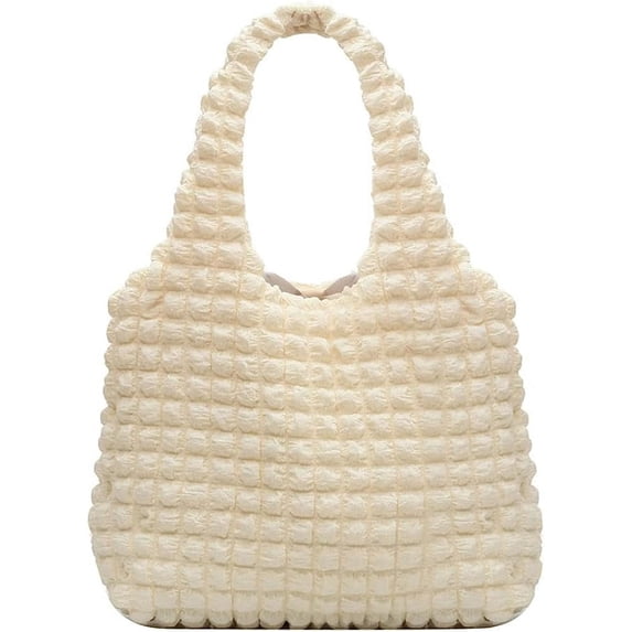 Kukuzhu Hobo Bag Women Chic Tote Bag Trendy Stylish Students Casual Large Bubble Shoulder Bag