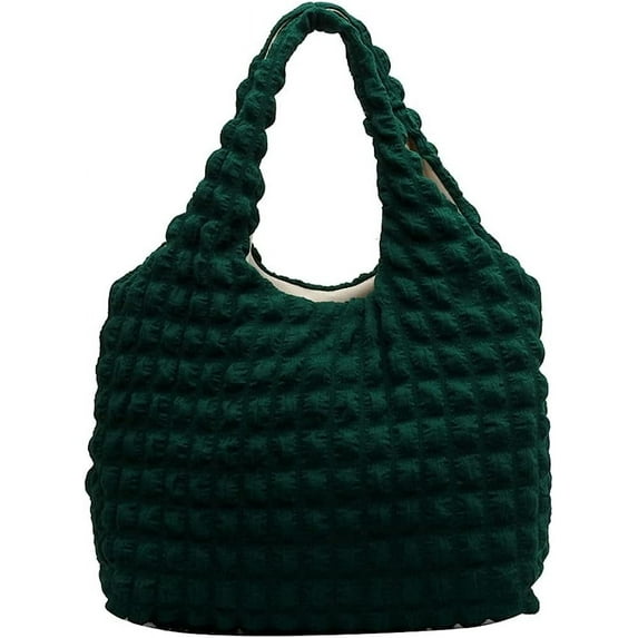 Kukuzhu Hobo Bag Women Chic Tote Bag Trendy Stylish Students Casual Large Bubble Shoulder Bag