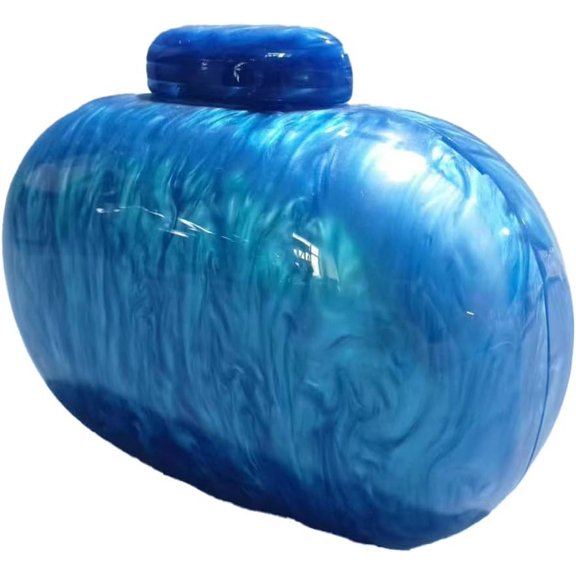 Kukuzhu Hobo Bag for Women Acrylic Crossbody Shoulder Bag Shell Shape Handbag Clutch Purses Totes with Chain