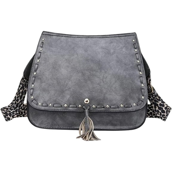 Kukuzhu Hobo Bag for Women Leather Shoulder Crossbody Bag Retro Tassels Handbags Satchels Purse Totes with Wide Shoulder Strap