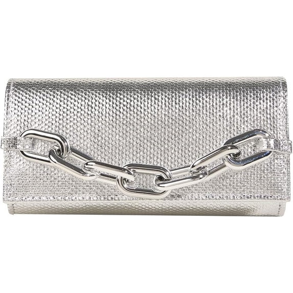 Kukuzhu Hobo Bag for Women PU Leather Crossbody Shoulder Bag Evening Handbag Sparkling Purses Totes with Chain