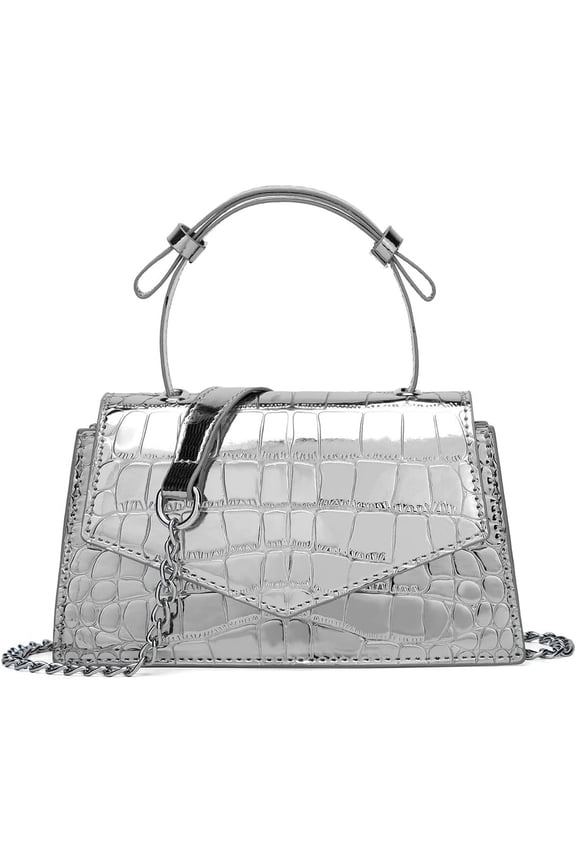 Hobo Bag for Women PU Leather Crossbody Shoulder Bag Handbag Stone Pattern Purse Small Totes with Chain