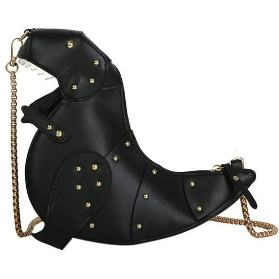 Kukuzhu Hobo Bag for Women PU Leather Shoulder Crossbody Bag Totes Fashion Dinosaur Shaped Purse Satchels with Chain