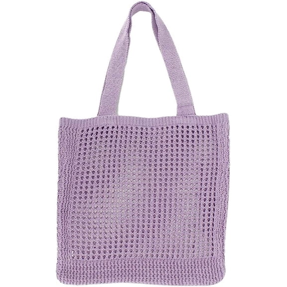 Kukuzhu Hobo Bag for Women Wool Woven Hollow Handbag Shoulder Bag Top Handle Bag Purse Travel Beach Mesh Bag Totes