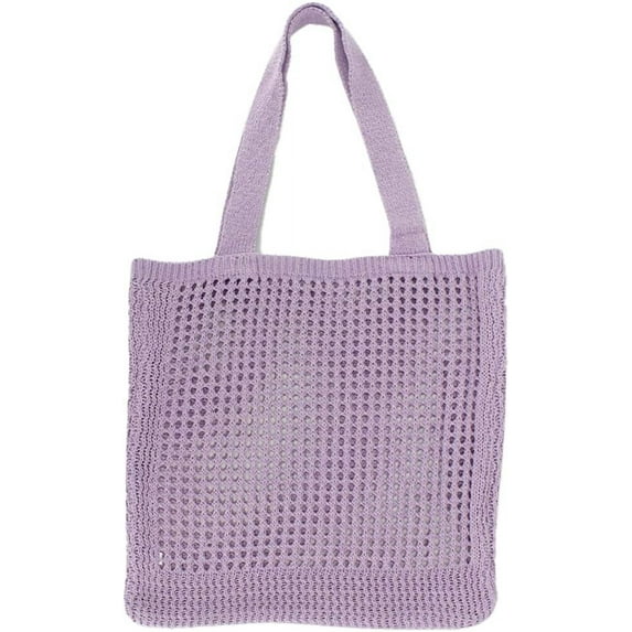 Kukuzhu Hobo Bag for Women Wool Woven Hollow Handbag Shoulder Bag Top Handle Bag Purse Travel Beach Mesh Bag Totes