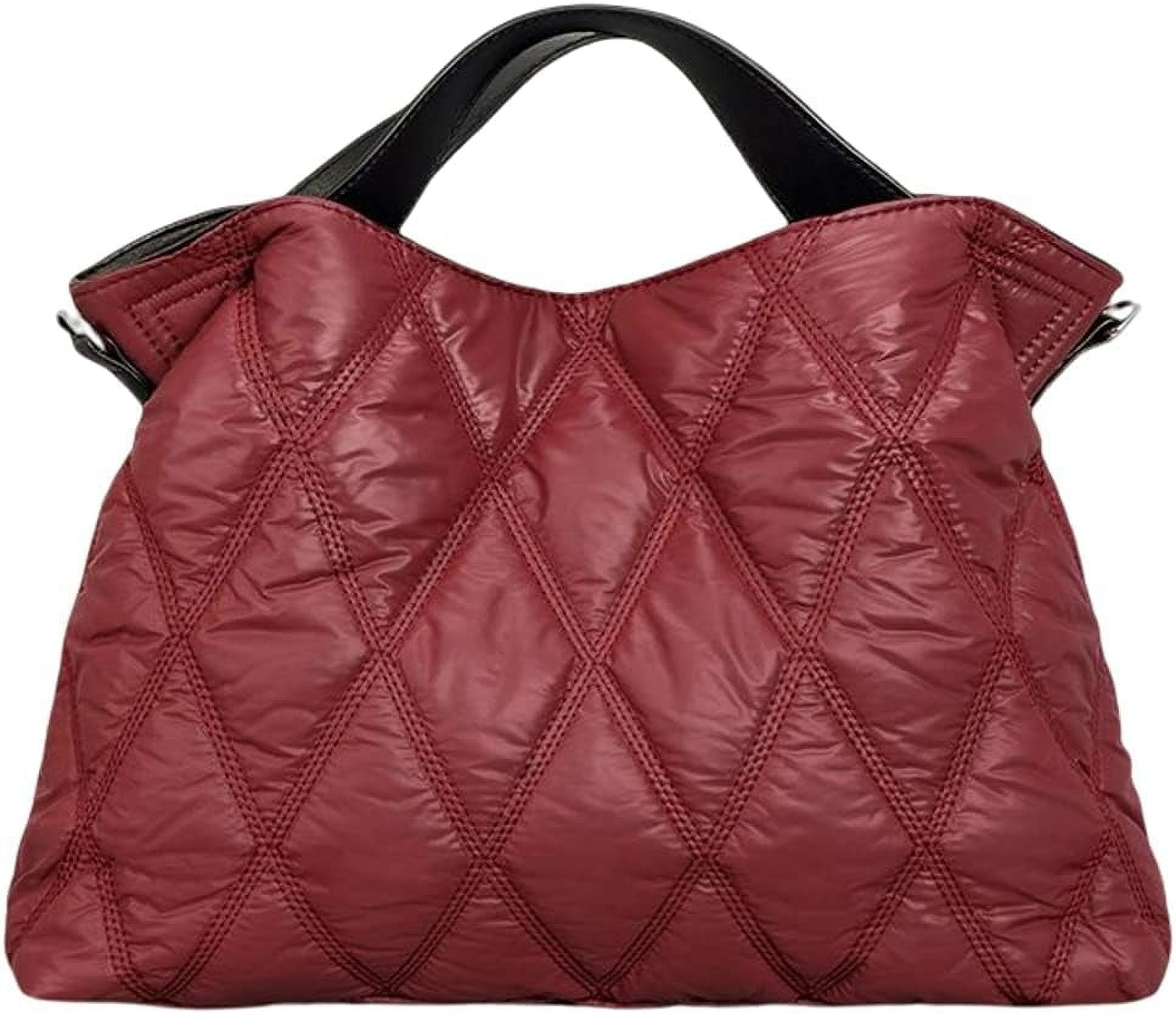 Rhomboid Quilted Soft Sheep Leather Shoulder Bag