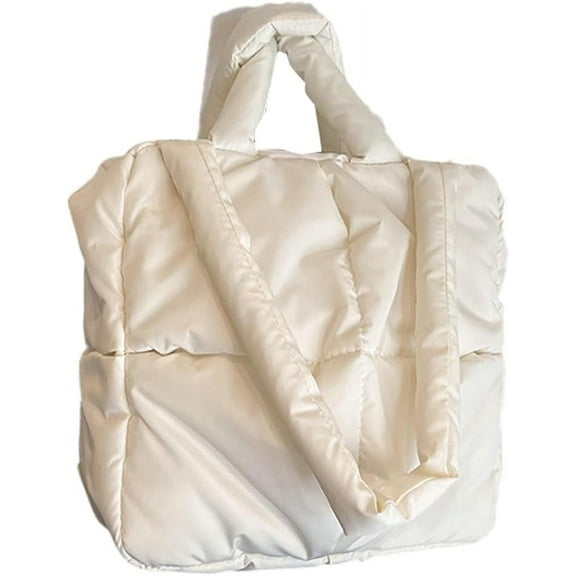 Kukuzhu Hobo Bags for Women Puffer Down Shouder Bag Soft Padding Top Handle Tote Bag