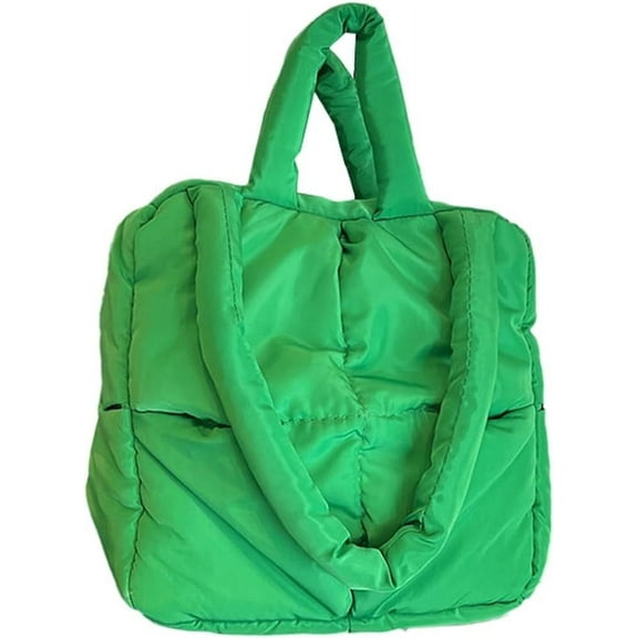 Kukuzhu Hobo Bags for Women Puffer Down Shouder Bag Soft Padding Top Handle Tote Bag