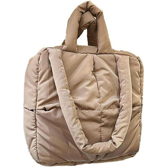 Kukuzhu Hobo Bags for Women Puffer Down Shouder Bag Soft Padding Top Handle Tote Bag