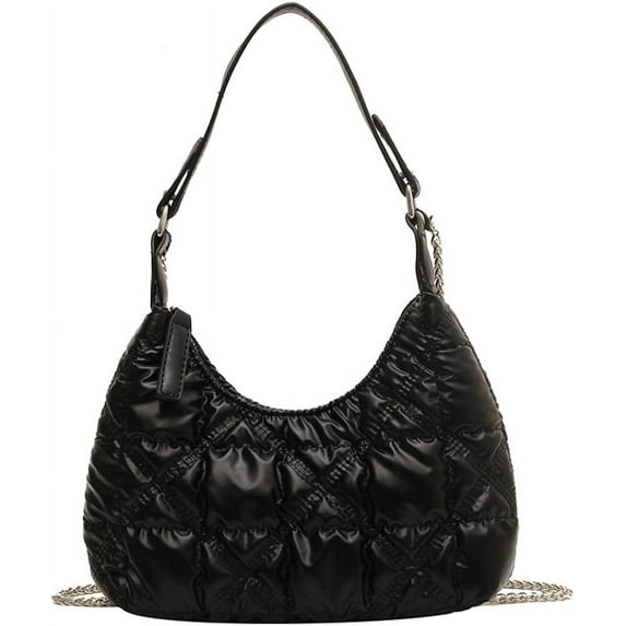 Kukuzhu Hobo Bags for Women Puffer Down Soft Padding Shouder Bag Lightweight Waterproof Top Handle Tote Bag