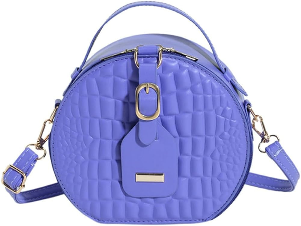 Kukuzhu Hobo Bags for Women Round Tote Bag Leather Crossbody Bag Casual Chic Top Handle Purse