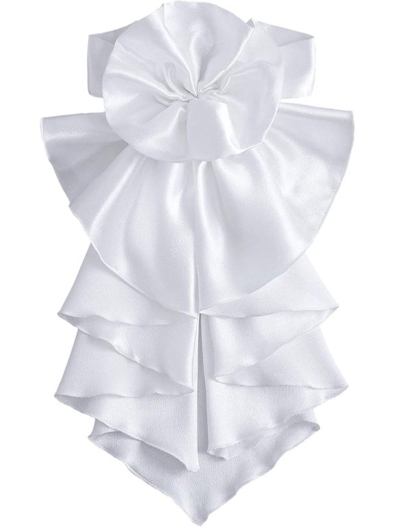 Jabot Collar Detachable Collar Insert Neckwear with Layered Drape Design for Evening Party Cocktail Outfit Props
