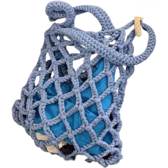 Kukuzhu Knit Purses Tote Bags for Women Mesh Hobo Bag Handwoven Handbag Cute Tote Bags Beach Bag