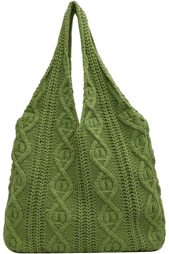 Knitted Hobo Bag Women's Crocheted Shoulder Bag Large Handbags Tote Wool Woven Aesthetic Purse Top Handle Bag