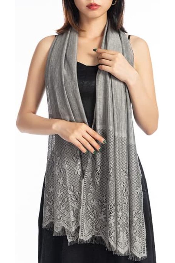 Lace Shawls and Wraps for Evening Dresses Party Scarcf Flower Mesh Wedding Accessories for Women and Bride