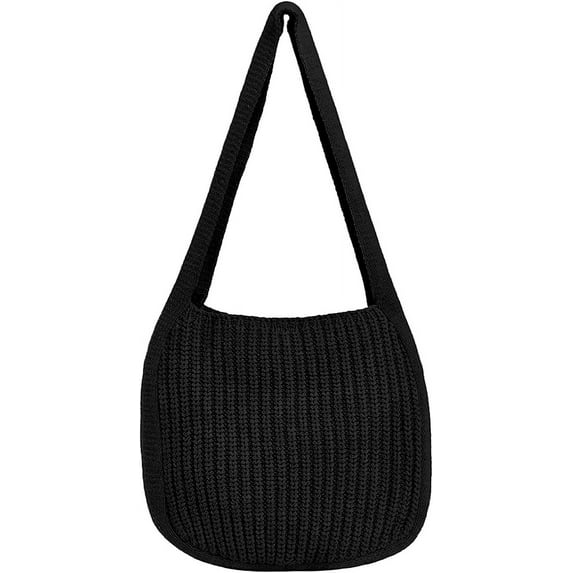 Kukuzhu Large Crochet Tote Bag for Women Casual Hobo Bag Shoulder Bag Retro Knitted Purses Handbag Beach Travel Tote Bag