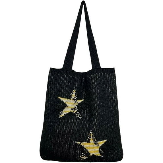 Kukuzhu Large Tote Bag for Women Stylish Crochet Shoulder Bag Tote Bag Casual Handbag Hobo Bag