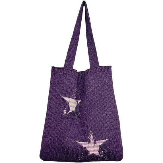 Kukuzhu Large Tote Bag for Women Stylish Crochet Shoulder Bag Tote Bag Casual Handbag Hobo Bag