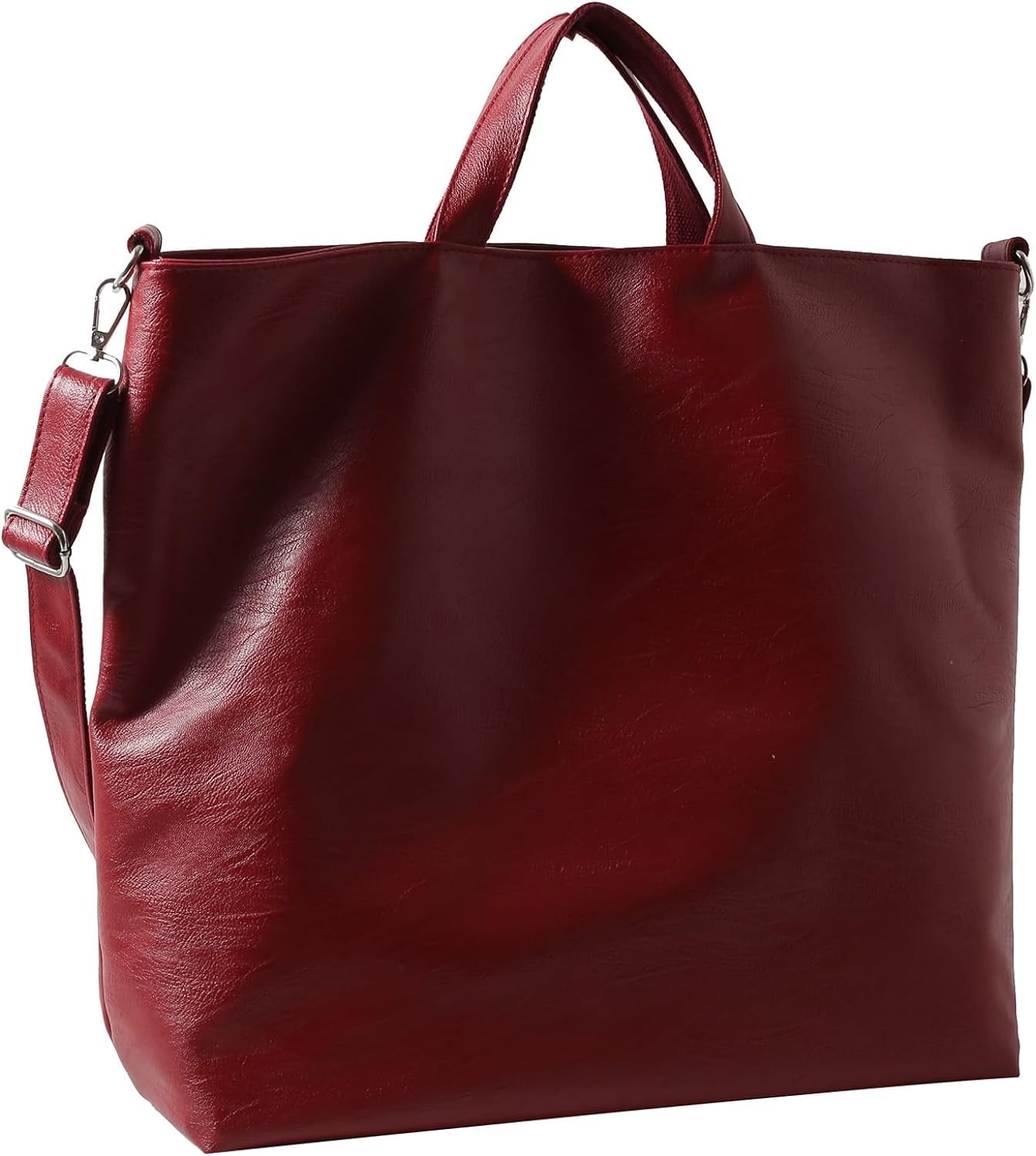 Kukuzhu Leather Tote Bag for Women, Large Tote Bags Trendy Designer Crossbody Purses Top Handles Shoulder Handbags