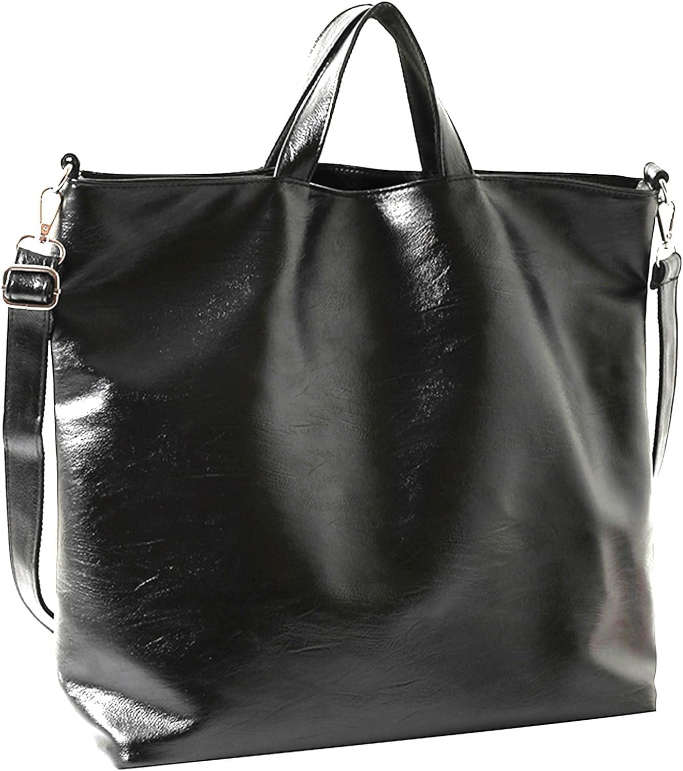 Kukuzhu Leather Tote Bag for Women, Large Tote Bags Trendy Designer Crossbody Purses Top Handles Shoulder Handbags