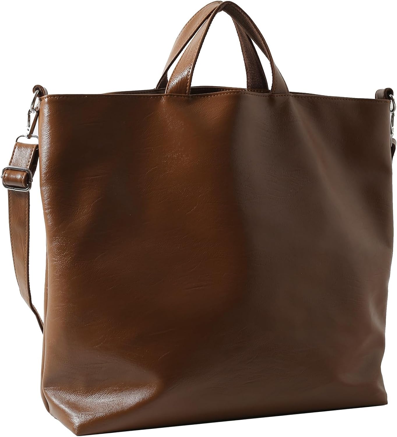 Kukuzhu Leather Tote Bag for Women, Large Tote Bags Trendy Designer Crossbody Purses Top Handles Shoulder Handbags
