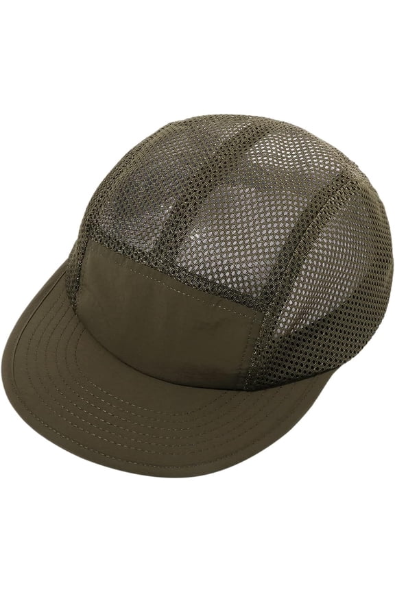 Mesh Flat Brim Ball Cap Trucker 5-Panel Hat Quick Dry Baseball Cap Sports Running Hat Snapback Workout Dad Hats