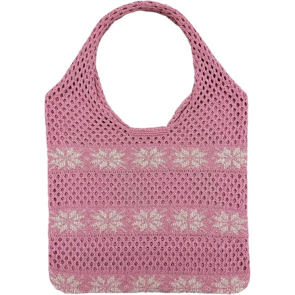 Kukuzhu Mesh Tote Bag for Women Large Hobo Bag Shoulder Bag Handmade Knitted Tote Bag Cute Purses Summer Handbag Beach Bag