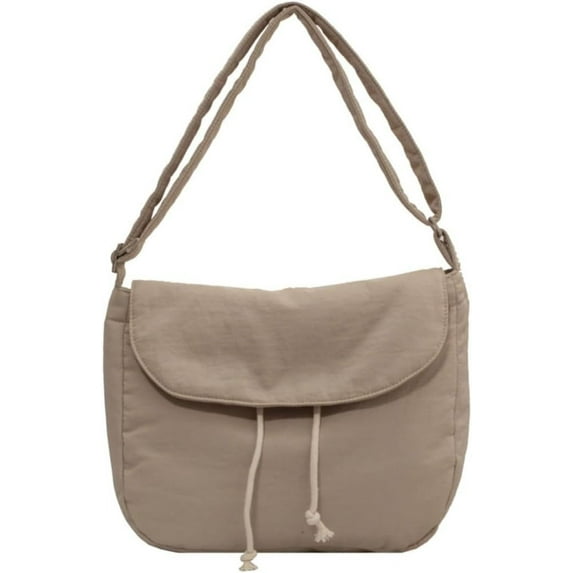 Kukuzhu Messenger Bag for Women Quilted Crossbody Bags for Women Vintage Crossbody Bags Aesthetic Tote Bag Canvas Bag