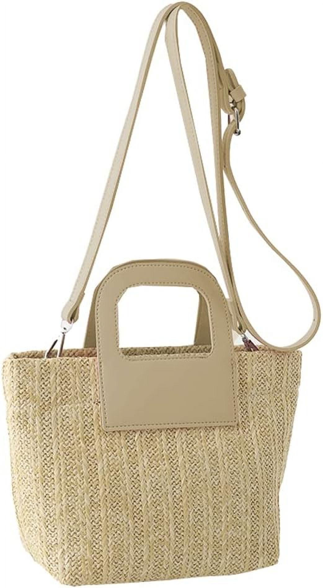 Kukuzhu Mini Beach Straw Shoulder Bag Women Trendy Summer Woven Travel ...