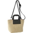 thumbnail image 1 of Kukuzhu Mini Beach Straw Shoulder Bag Women Trendy Summer Woven Travel Straw Bucket Tote Bag, 1 of 6
