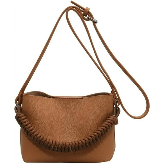 Kukuzhu Mini Shoulder Bags for Women Fashion Leather Bucket Handbag Casual Soft Praty Tote Bag