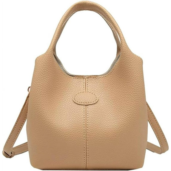 Kukuzhu Mini Shoulder Bags for Women Fashion Leather Bucket Tote Bag Casual Hobo Handbag