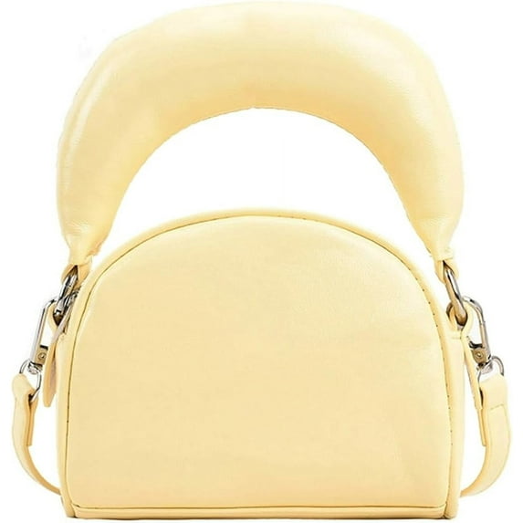 Kukuzhu Mini Top Handle Bag for Women Cute Tote Handbag PU Leather Shoulder Bag Trendy Crossbody Clutch Purse Small Satchel Bag