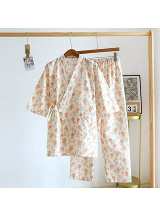 2024 Japanese style simple short women female 100% cotton gauze short  sleeve trousers ladies pajamas