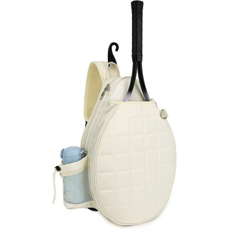 Kukuzhu New Tennis Racket Sling Bag for Women Men Quilted Water Resistant Racquet Cover One Shoulder Crossbody Bags for Pickleball Paddles, Badminton Racquet