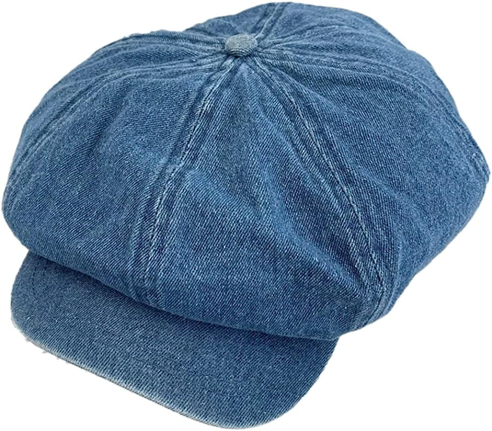 Newsboy Cap Denim - Retro Beret Style Hat For Women & Men