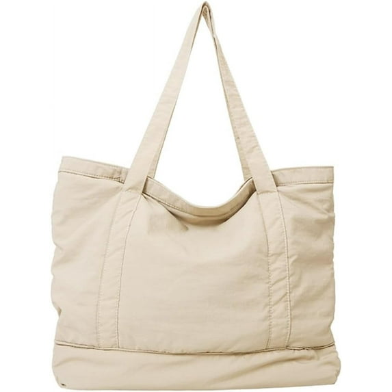 Kukuzhu Nylon Tote Bag Large Cotton Paddding Shoulder Bag for Women Puffy Gym Bag Top Handle Handbag for Work Travel