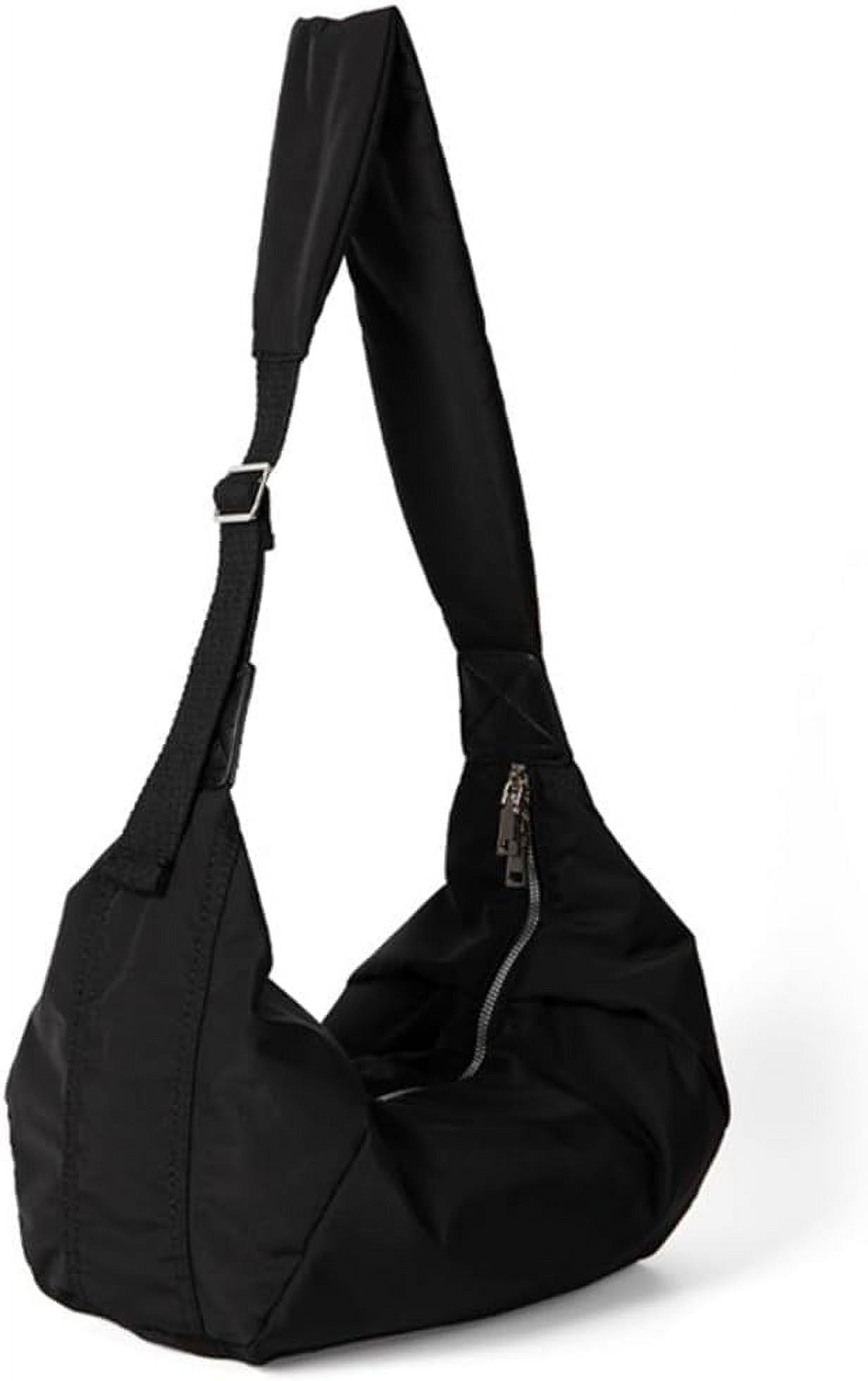 Women's Canvas Crossbody Shoulder Bag - Lightweight Crescent Dumpling Bag, Hobo Purse, Top Handle - View #8