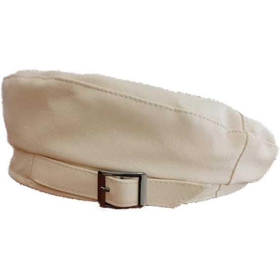 Kukuzhu PU Leather Berets for Women Female Japanese British Retro Iron Buckle Painter Cap Wild Octagonal Hat
