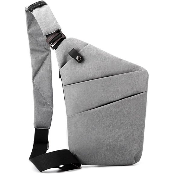 Kukuzhu Personal Flex Bag for Women Men Slim Sling Bag Anti Theft Sling Crossbody Bag Casual Chest Daypack Personal Pocket Bag