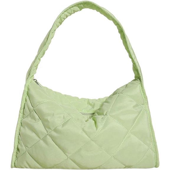 Kukuzhu Puffer Bag for Women Quilted Hobo Tote Puffer Handbag Puffy Bag Small Tote for Party Gift 2023