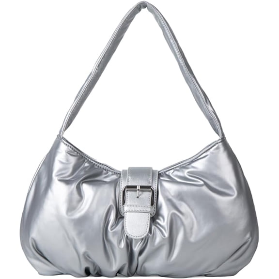 Kukuzhu Puffer Hobo Bag for Women Cloud Satchel Shoulder Bag Y2K Tote Bag Chic Purses 2023